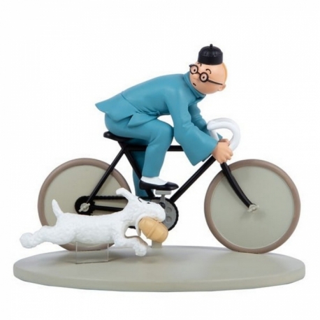 Tintin on a bicycle The Blue Lotus colorized