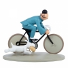 Tintin on a bicycle The Blue Lotus colorized